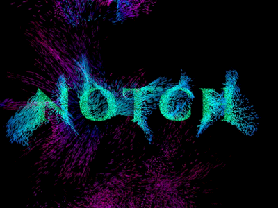 a notch 3d blender lyric video lyrics particles typographic animation typography