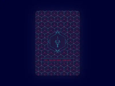 Nil Volentibus Aduum card dark game geometric illustration latin pattern ui