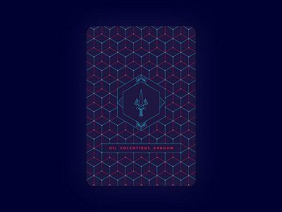 Nil Volentibus Aduum card dark game geometric illustration latin pattern ui