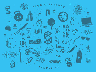 Studio Science Culture Mash Up agency avocado bike crossfit culture donut food illustration lofi narwhal studio ux