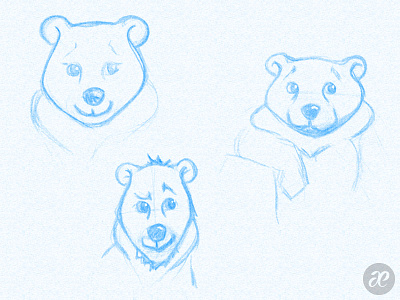 Some furry friends bears illustration sketch