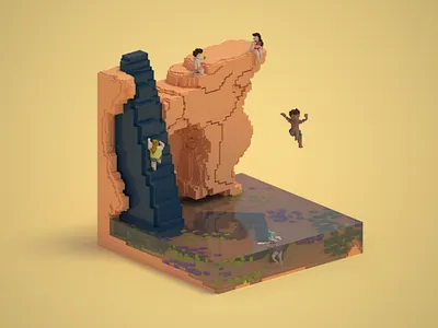 Laguna 3d magicavoxel voxel voxelart