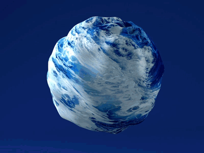 flatland 3d c4d earth gif water