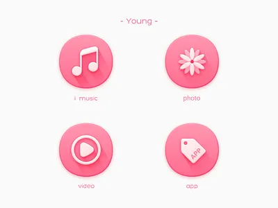 Icons in Pink icon