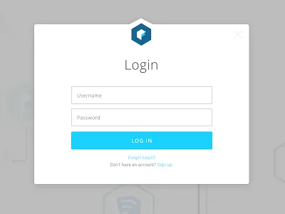 New login dialog clean dialog flat light modal popup ui