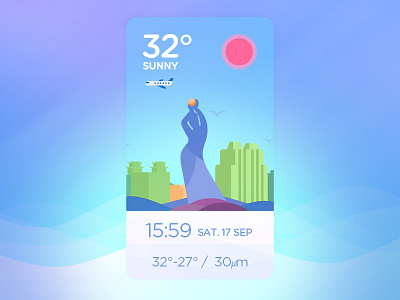 Weather illustrations app illustrations ui