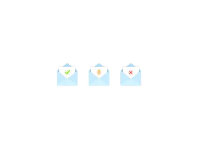 Little Status Icons alert approve decline icon mail status transaction warning