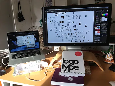 Logo design in process brand design logo