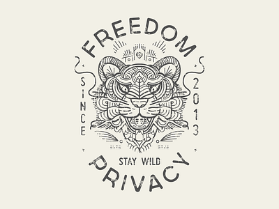 Wild Tiger badge cat feline freedom king lion privacy savage stay wild tiger wild wild cat