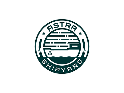 Astra Shipyard emblem astra emblem river ship shipyard star