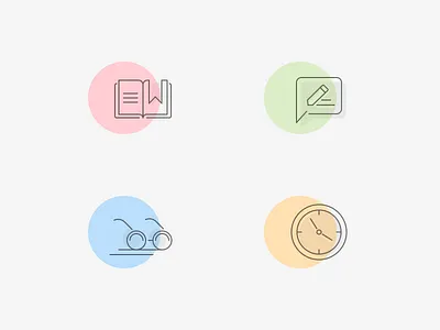 Icons book glasses review time