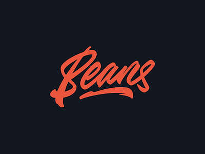 Beans Lettering beans calligraphy coffee cursive handlettering letter lettering script sketch type typo typography