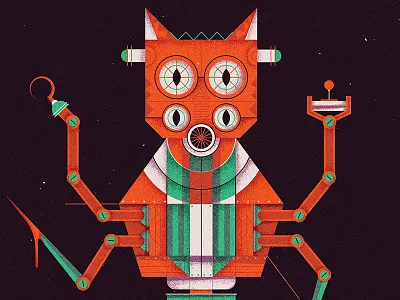 The Monster Project character creature ears eyes face hook illustration monster robot texture the monster project vector