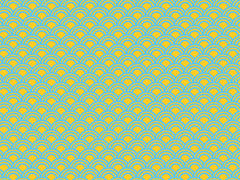 Oriental Pattern asian blue china gold japan oriental patter round waves yellow