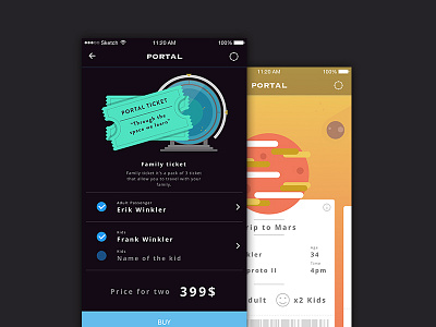 Space Portal UI Kit app graphic ios marketme mobile resource ui uikit ux webdesign