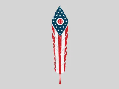 Ohio Feather cleveland cleveland indians cleveland ohio feather illustrator indians ohio patrick brickman wahoo