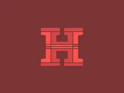 H branding color design experiemntal logo type