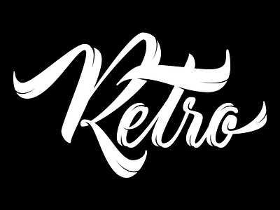 Retro Lettering Fontforge Completed casual lettering script vector