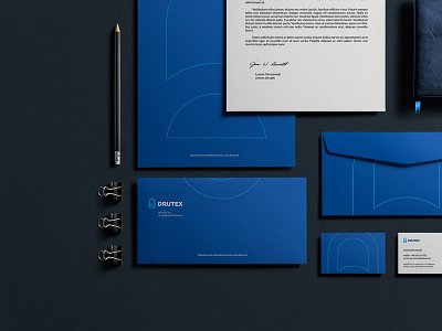 Drutex blue brandmark ci cielma logo minimalist rebranding simple