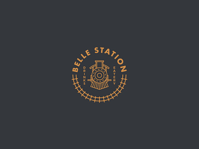Belle Station variation badge logo design logosystem symbol typography