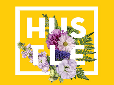 Hustle flower poster wallpaper yellow