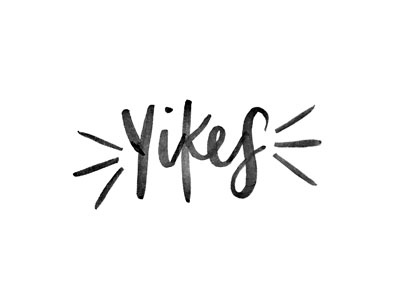 Yikes! brush calligraphy design graphic design handlettering ink lettering type type design typography watercolor