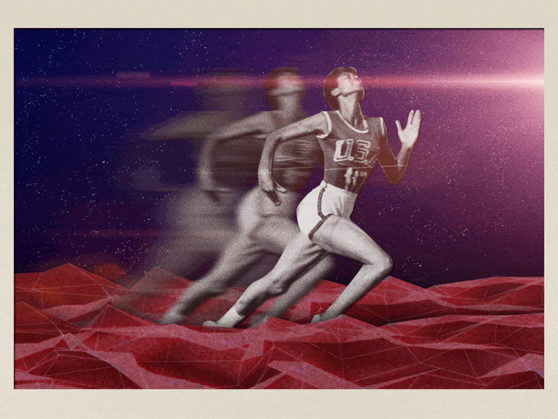 Space Olympian #3 animation collage gif grain motion retro science fiction vintage