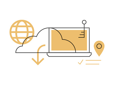 Access Anywhere access cloud download illustration key location