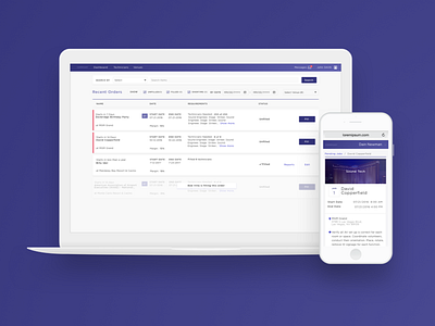 Labor Scheduling dashboard gradients responsive ui