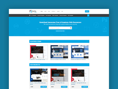 Revol Themes - Free & Premium web resources design development free freebie html premium psd resources ui uikts web web design