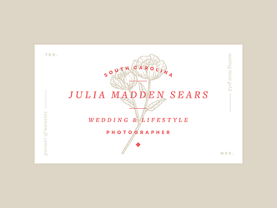 Business card business card flower illustration layout overprint photographer typography