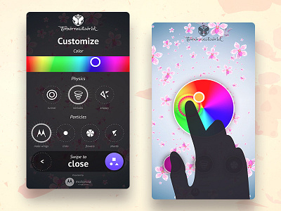 Generated visuals app app color custom generator mobile particle picker slider tool ui vj