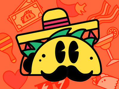 Taco Time Stickers bacon burrito food jalepeno margarita pepper stickers taco time tacos