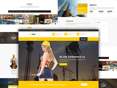 Bizlinks Construction bootstrap construction corporate creative material design multipurpose portfolio professional responsive uiux wordpress wp theme