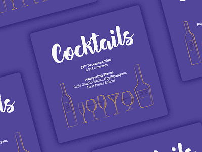 Cocktail Party Invite alcohol arkwerk beer cocktails drinks indian wedding invite invite design wedding wine