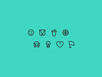 Emoji Category Icons animal ball car category drink emoji face flag heart icon lightbulb