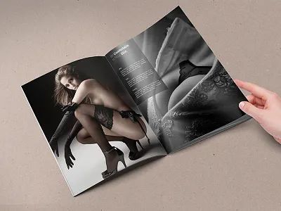 Lingerie Portrait Brochure 18 Pages bikini bra collections lady lingerie magazine model night dress panties portrait brochure sexy women