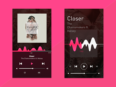 Music Player app app design chainsmokers dailyui music music app music player uidaily ux design