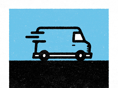 Delivery Truck blue like neon book branding bus delivery design illustration truck van