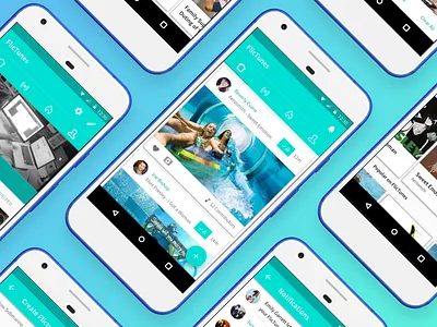 Android Material Design for Flictunes android blue design flictunes google material material design phone pixel ui