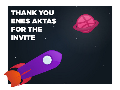 Thank You @enesaktas first shot hello dribbble hello world