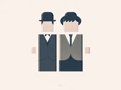 Laurel Hardy anybuddy character design flat funny geometric hardy laurel minimal