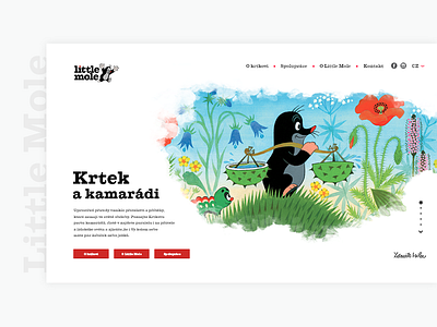 Little Mole microsite artworks cartoon littlemole lovebrand microsite ui ux web webdesign website