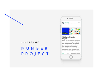 Number project [Blog post] 100daysproject blog card colours design graphicdesign illustrations medium minimal numberproject perspective post