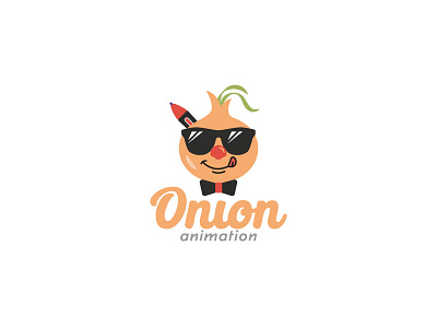 Onion Animation agency animation bow cartoon creative cute film fresh glasses onion pen vietnam