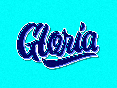 Gloria brushpen calligraphy lettering logotype typography