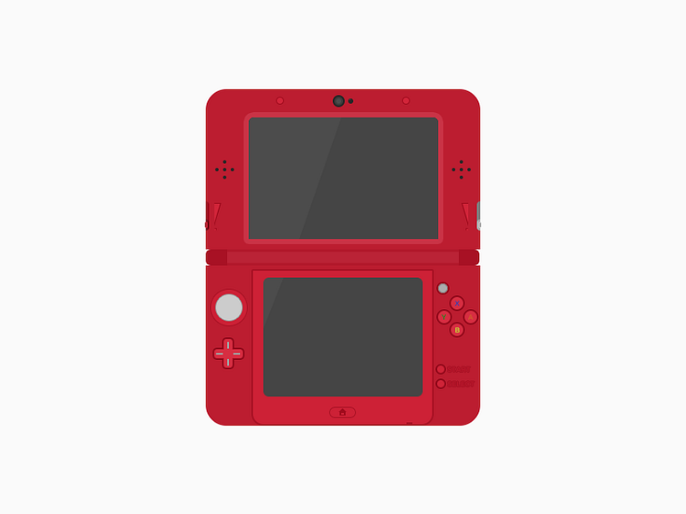 New Nintendo 3DS XL Metallic Red Edition by Lin Xiaopeng on Dribbble
