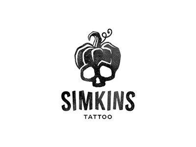 Simkins Tattoo horror pumpkin skull tattoo