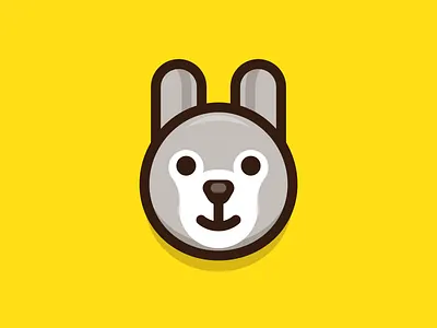 Rabbit animal cartoon character cute iconography illustration lovely outline rabbit sandor smiling