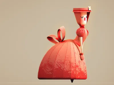 Femme 3d gamecharacter lowpoly